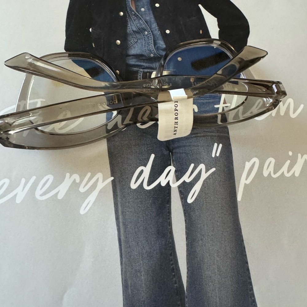 Anthropologie Transparent Gray reading Glasses - Picture 4 of 5